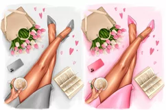 Fashionable illustration of a lady's legs Product Image 5