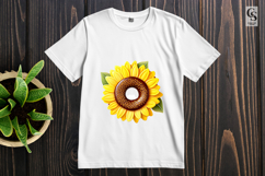 Sunflower Donut Wreath Clipart Sublimation PNG Product Image 3