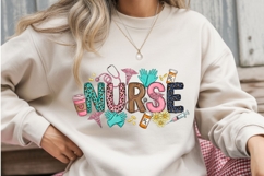 Nurse PNG Sublimation Design, Colorful Nursing Shirt Graphic Product Image 3