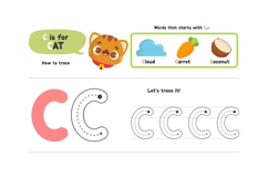 Kidos - Worksheet Tracing Letters Product Image 3