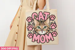 Cat Mom PNG, Cat Mom Sublimation PNG Product Image 1