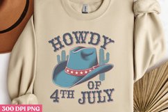 Howdy of 4th July PNG, Western 4th Of July Sublimation PNG Product Image 3