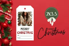 Winter Gift Tag, Cartoon Christmas Girl Gift Tag Designs Product Image 3