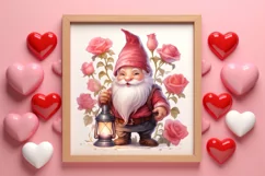 Cute Valentine Gnome Clipart, Gnome Clipart, Cute Gnome Product Image 3