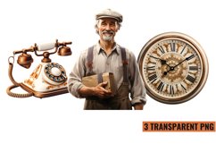 Vintage Antique Aesthetic Clipart, Vintage Aesthetic Clipart Product Image 1
