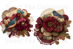 Tags, Flowers, Label, Ephemera, PNG, Junk Journal, clipart Product Image 3