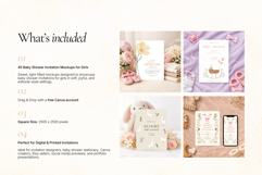 Baby Shower Invitation Canva Mockups Product Image 3