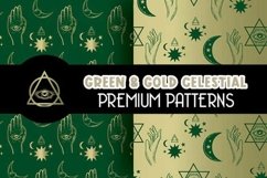 Green Celestial Magical Digital Papers Product Image 3
