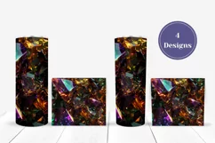 Crystals Tumbler Sublimation, Gemstones Tumbler Template Product Image 3