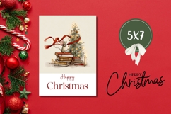 Cute Christmas Mouse Greeting Card, Happy Christmas Card Product Image 3