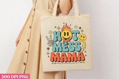 Hot mess mama PNG, Retro Mama Sublimation PNG Product Image 3