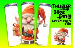 Holiday Gnome Tumbler Wrap 20oz Sublimation Design Product Image 1