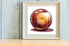 Volleyball Clipart Sublimation, Watercolor Clipart Product Image 3