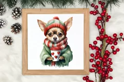 Christmas Dog And Coffee Clipart, Christmas Clipart Product Image 3