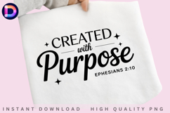 Created With Purpose Ephesians 2:10 Christian Bible Verse Product Image 1