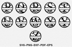 Monogram Flourish Split Letters SVG Bundle Cut Files Product Image 13