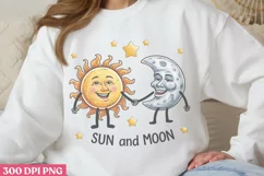 Sun And Moon PNG, Sun and Moon Sublimation PNG Product Image 3