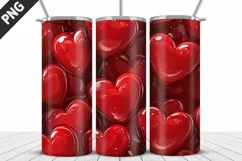 Valentines Love Skinny Tumbler PNG Wrap| Valentines Tumbler Product Image 4