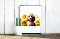 Fluffy and Hairy Sunflower Dog Sublimation Bundle - 7 PNGs Product Image 4