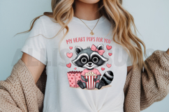My Heart Pops for You PNG, Funny Raccoon Sublimation PNG Product Image 3