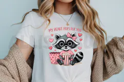 My Heart Pops for You PNG, Funny Raccoon Sublimation PNG Product Image 3