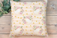 Swan Seamless Pattern, Romantic Digital Paper Product Image 3