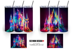 3D Castle Neon Light| Tumbler Sublimation Wrap Product Image 3