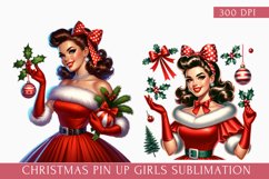 Funny Christmas Pin Up Girls Sublimation Product Image 1