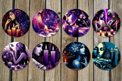 Girl in purple | car coaster &amp; key chain sublimation designs Product Image 3