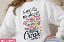 Fearfully & wonderfully PNG, Christian Bible Verses Sublimat Product Image 1