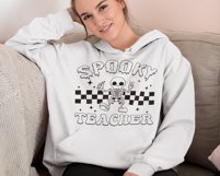 Spooky Teacher svg, Halloween shirt, Retro svg, Skeleton Product Image 4