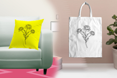 Triple Bloom Outline Floral Embroidery Design Product Image 3