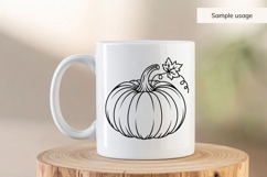 Hand Drawn Pumpkin SVG With Leaf Product Image 3