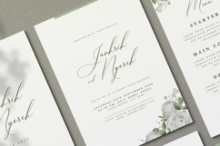 elegant wedding invitation card with roses watercolor Product Image 3
