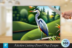 Heron Cutting Board Sublimation Design Product Image 1