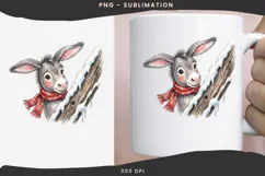 Christmas peeking character png design for T-shirts Product Image 3