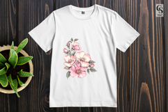 Pink Floral Corner Clipart Sublimation PNG Product Image 3