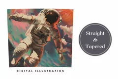 Futuristic Space Tumbler Wrap, Astronaut Tumbler Sublimation Product Image 3