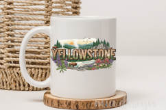 Yellowstone PNG, Vintage National Park Bison Sublimation Product Image 3