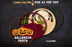 Halloween Party Sign SVG laser cut file for Glowforge Product Image 3