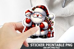 Christmas Santa Sticker| Christmas Sticker PNG Design Product Image 1