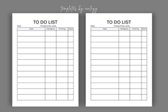 Minimal To-Do List Planner Template | Canva Editable Daily Product Image 3