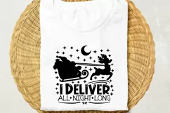 I Deliver All Night Long Svg, Funny Christmas Santa Svg. Product Image 4