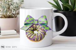 Decorated Donut With Bow Isolated Sublimation PNG Product Image 2
