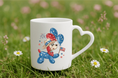 Balloon Dog USA Fourth of July PNG Sublimation Design Product Image 3