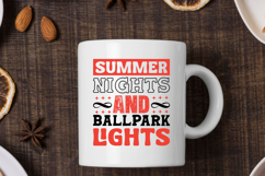 Summer Nights And Ballpark Lights SVG T-Shirt Design Product Image 3