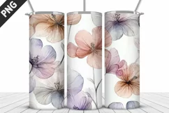 Flowers Tumbler Wrap | Sublimation Design | Tumble PNG Product Image 4