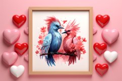 Breeds of Valentine Kissing Birds, Valentine's Day Clipart Product Image 3