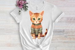 Christmas Cats Sublimation Clipart, Christmas Cats Clipart Product Image 3