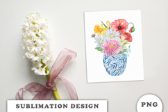 Watercolor Flowers Bouquet png Product Image 3